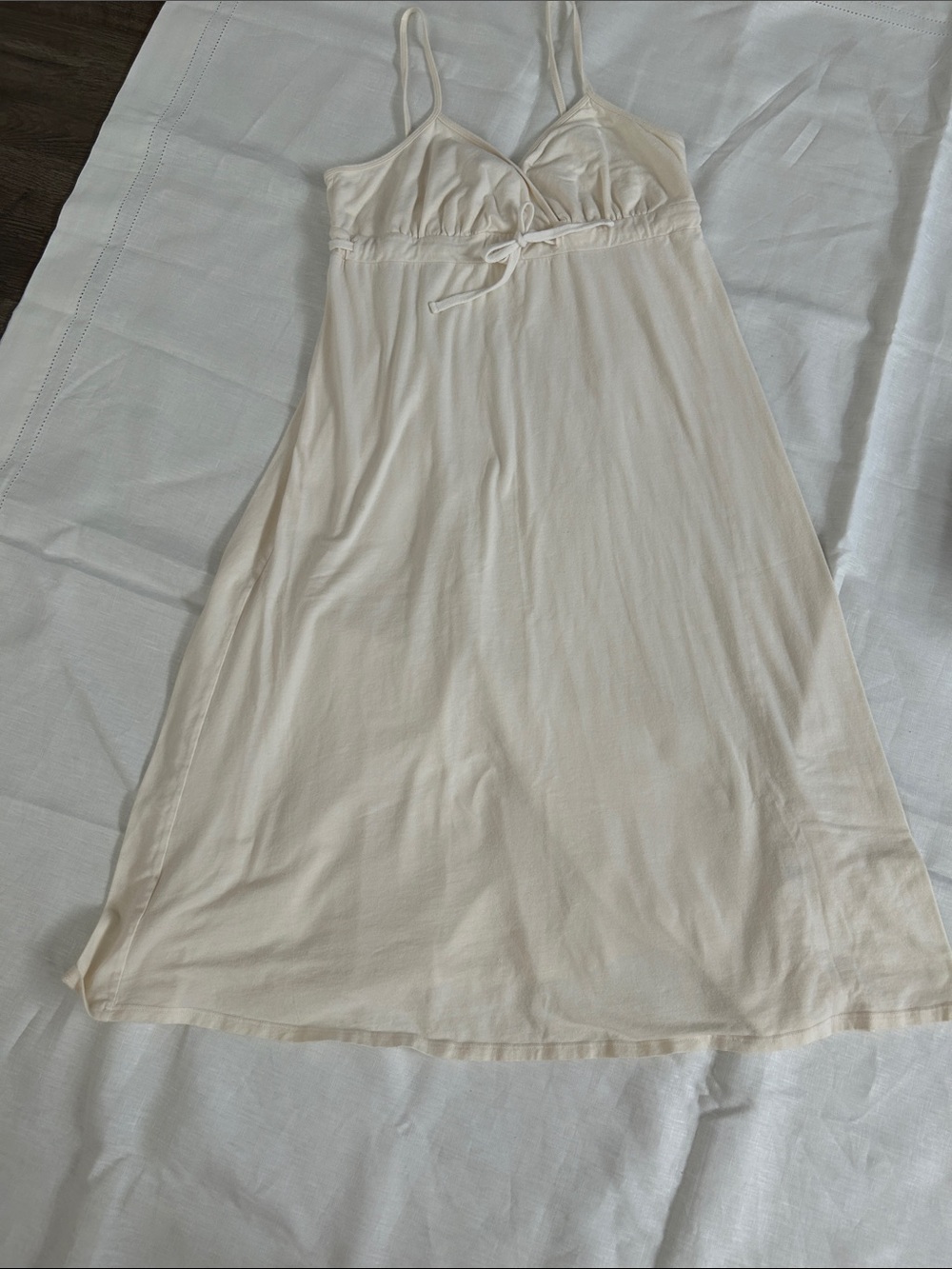 James Perse Cream Midi Slip Dress